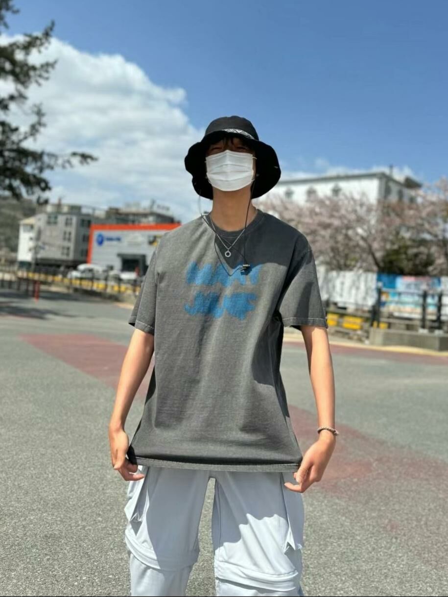 OverSize洗水英文字短袖Tee T5494