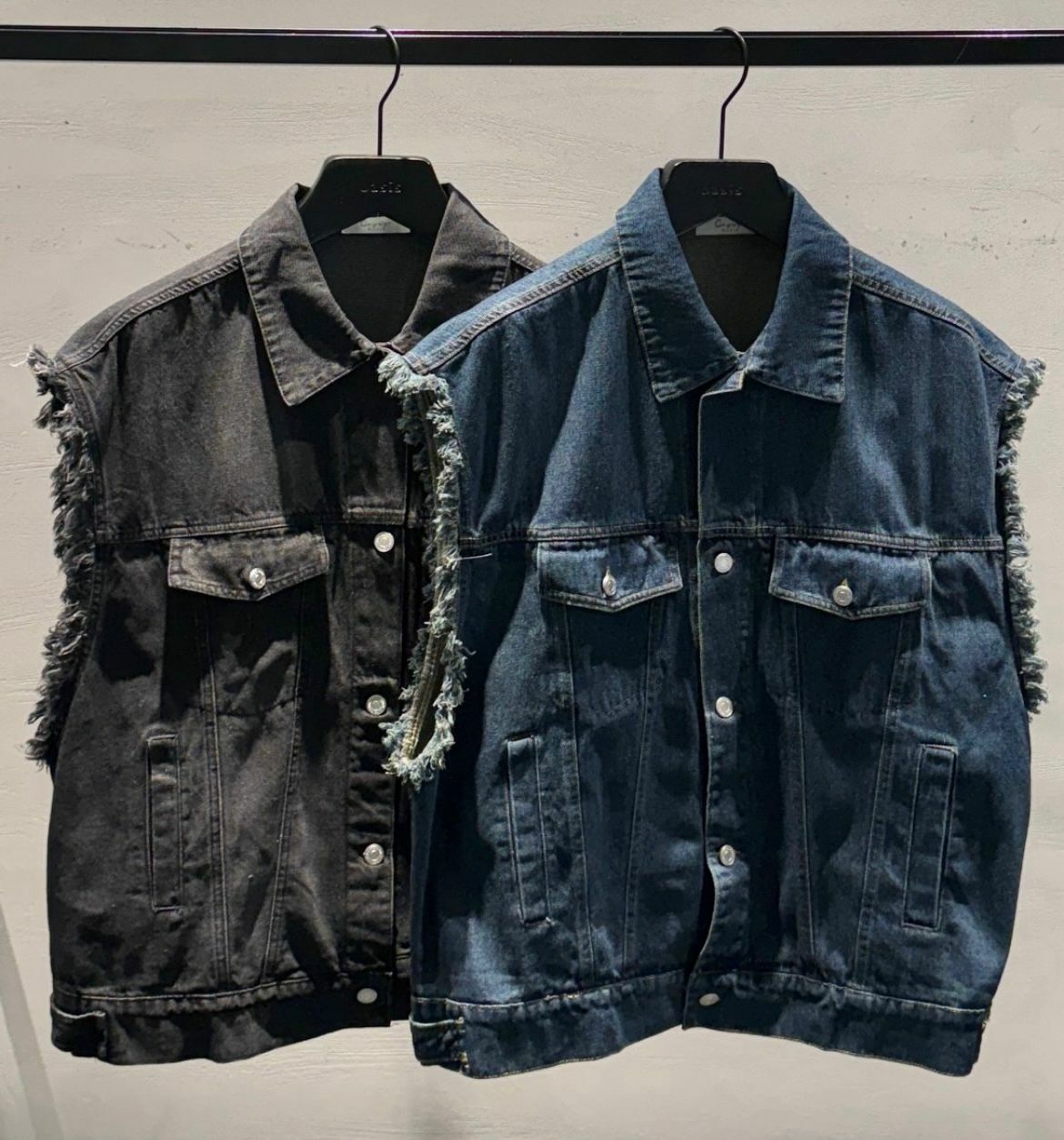 洗水牛仔背心褸 OASIS-001V