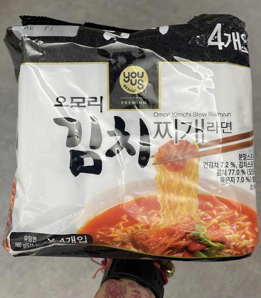 🇰🇷 韓國 YOUUS 泡菜拉麵 (一袋4個）(K1 TA459)
