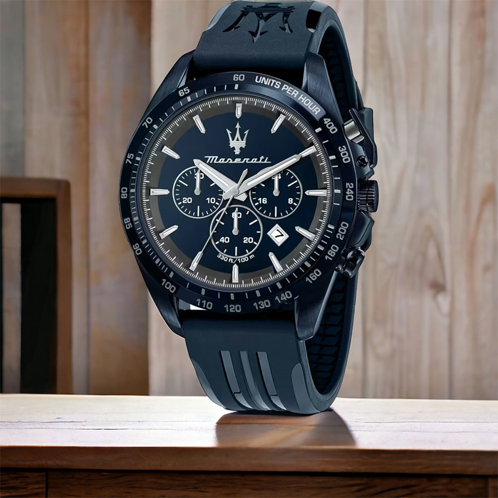 【Maserati 瑪莎拉蒂】Traguardo長征終站 R8871612042 超跑三眼計時星辰機芯 手錶