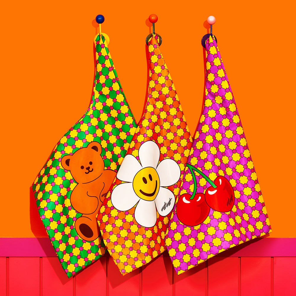 WIGGLE WIGGLE Picnic Bag -Retro Check Cherry