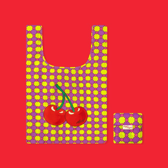 WIGGLE WIGGLE Picnic Bag -Retro Check Cherry