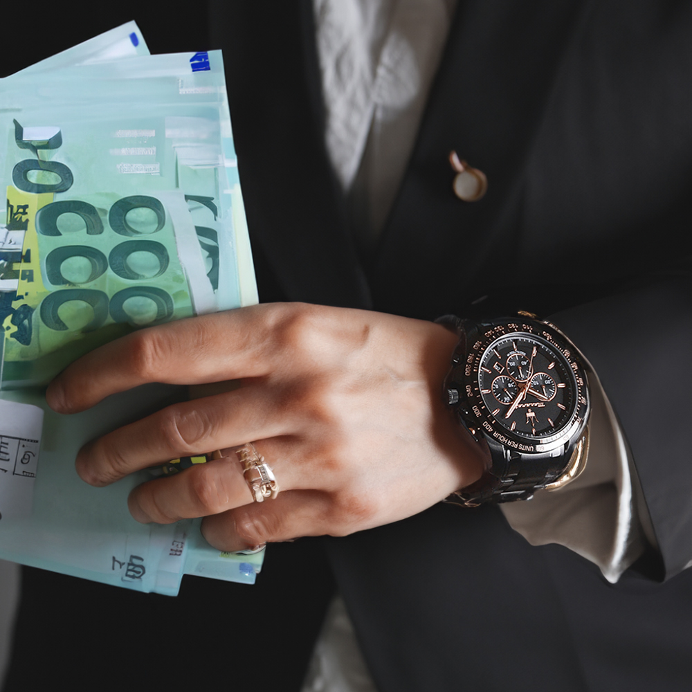 【Maserati 瑪莎拉蒂】Traguardo 長征終站系列 R8873612048 黑金 熊貓款 防水100米 石英腕錶