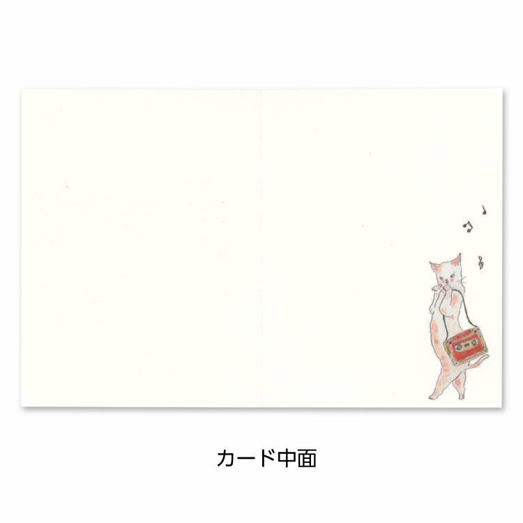 音樂與貓 迷你生日卡片 トコロコムギ系列 ｜日本ACTIVE CORPORATION