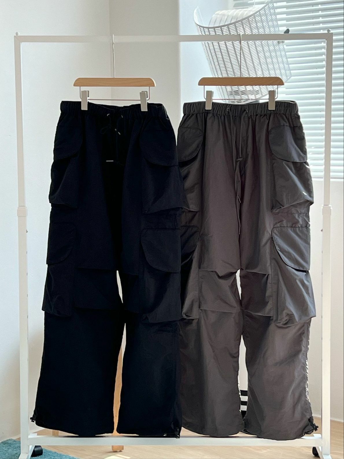 淨色工裝鬆身褲 P2887