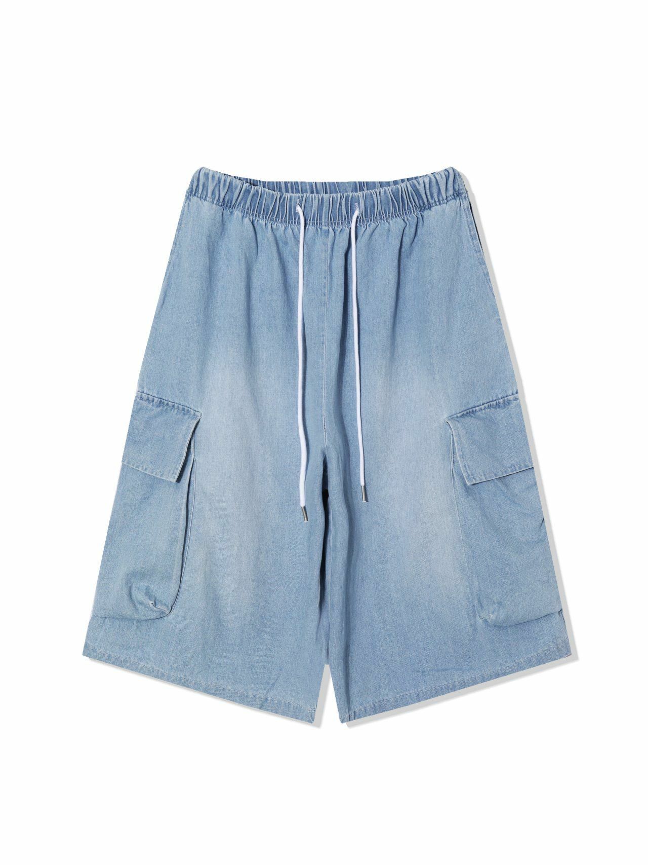 洗水牛仔工裝短褲 P2898
