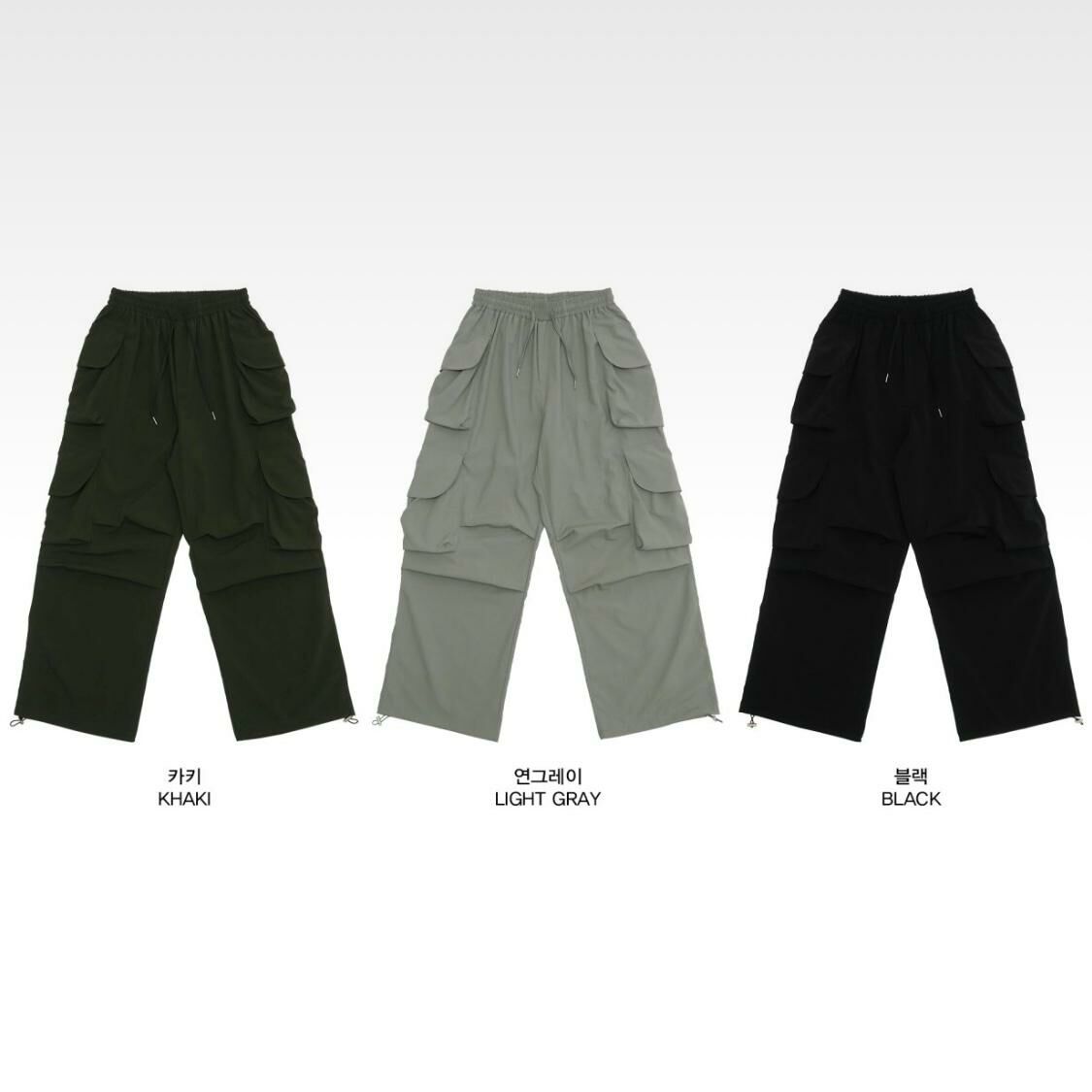 淨色工裝鬆身褲 P2894