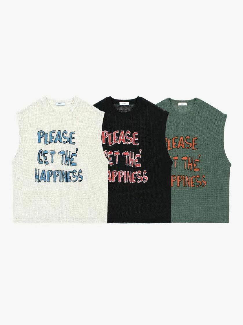 英文字背心 V1076