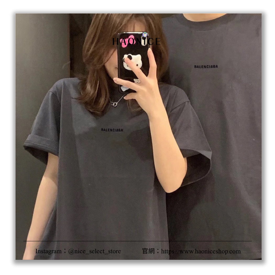 【NICE 歐美日韓代購】24SS Balenciaga 巴黎世家 上海經銷商🔥經典logo復古短袖 短T 素色 街頭