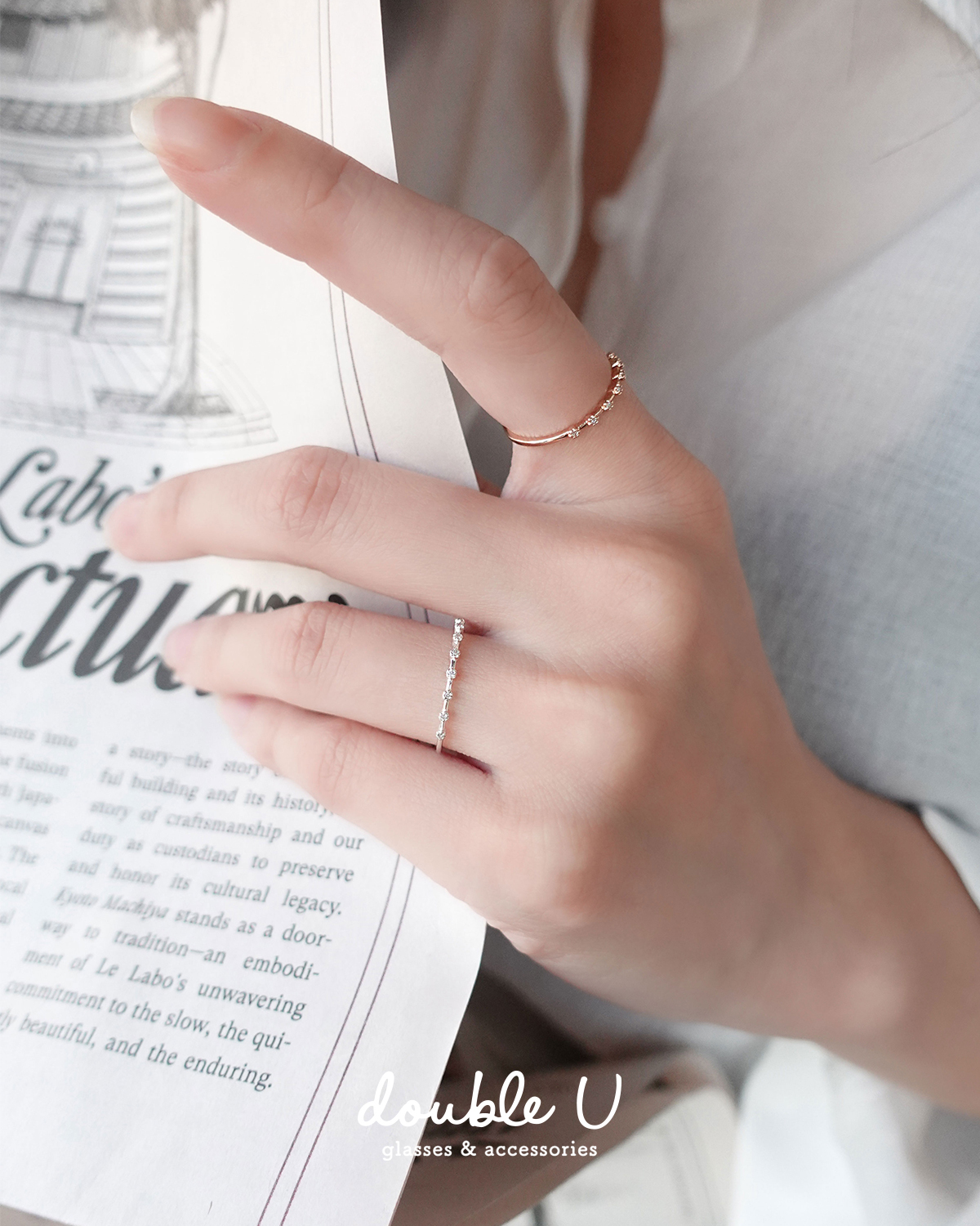 迷你小花鑽・純銀戒指 (DRS10290)