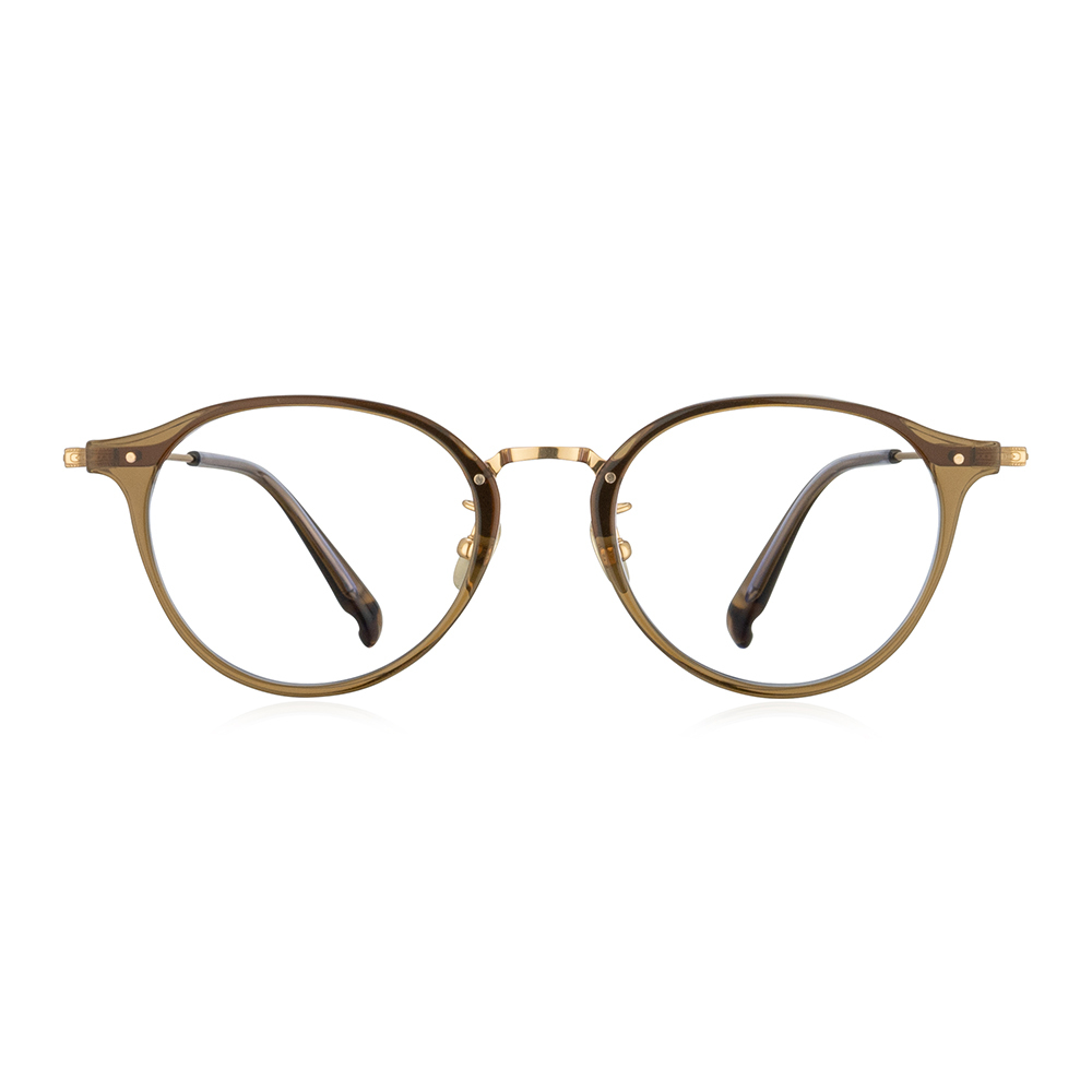 設計師款潮流複合式圓框眼鏡-四色可選