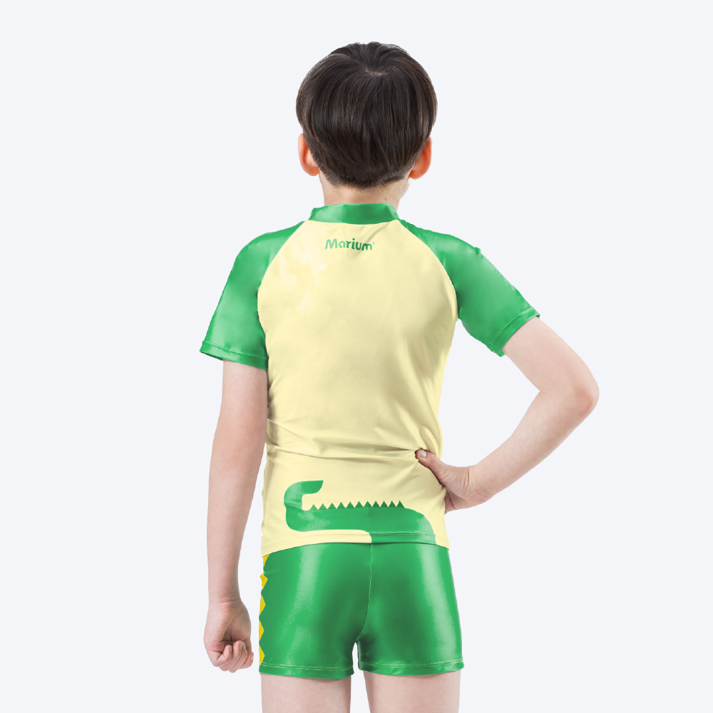 MAR-24871 兒童短袖兩件式水母衣 - 音樂小鱷魚