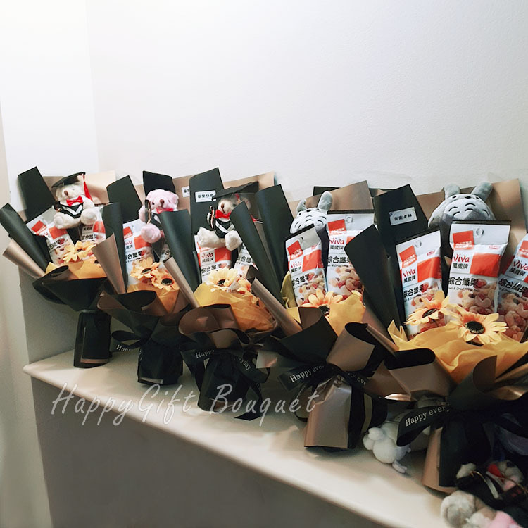 萬歲牌綜合堅果零食花束,畢業花束