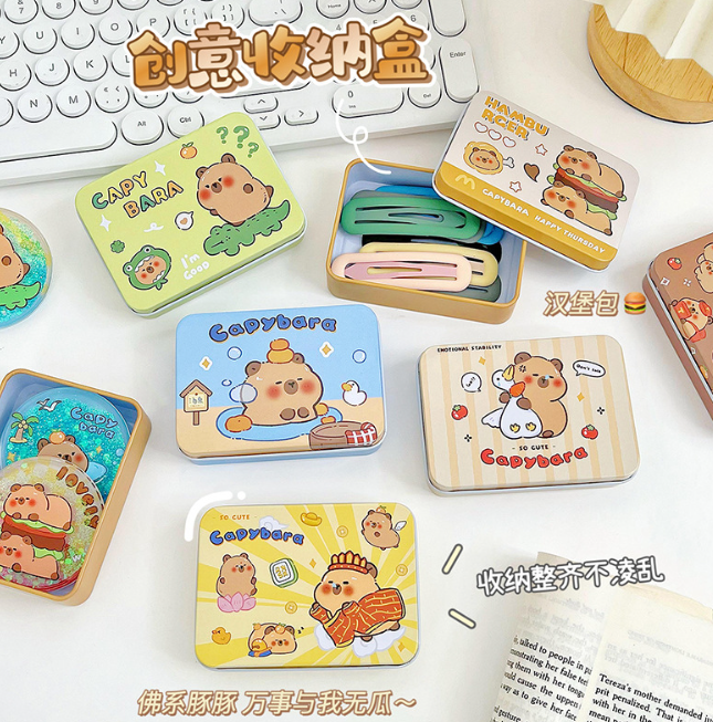 卡皮巴拉收纳小铁盒（款式随机）