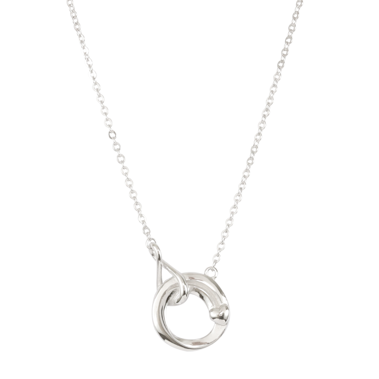 純銀對鍊，情侶項鍊 愛的無限循環；象徵愛情的永恆與無盡（3801男款）