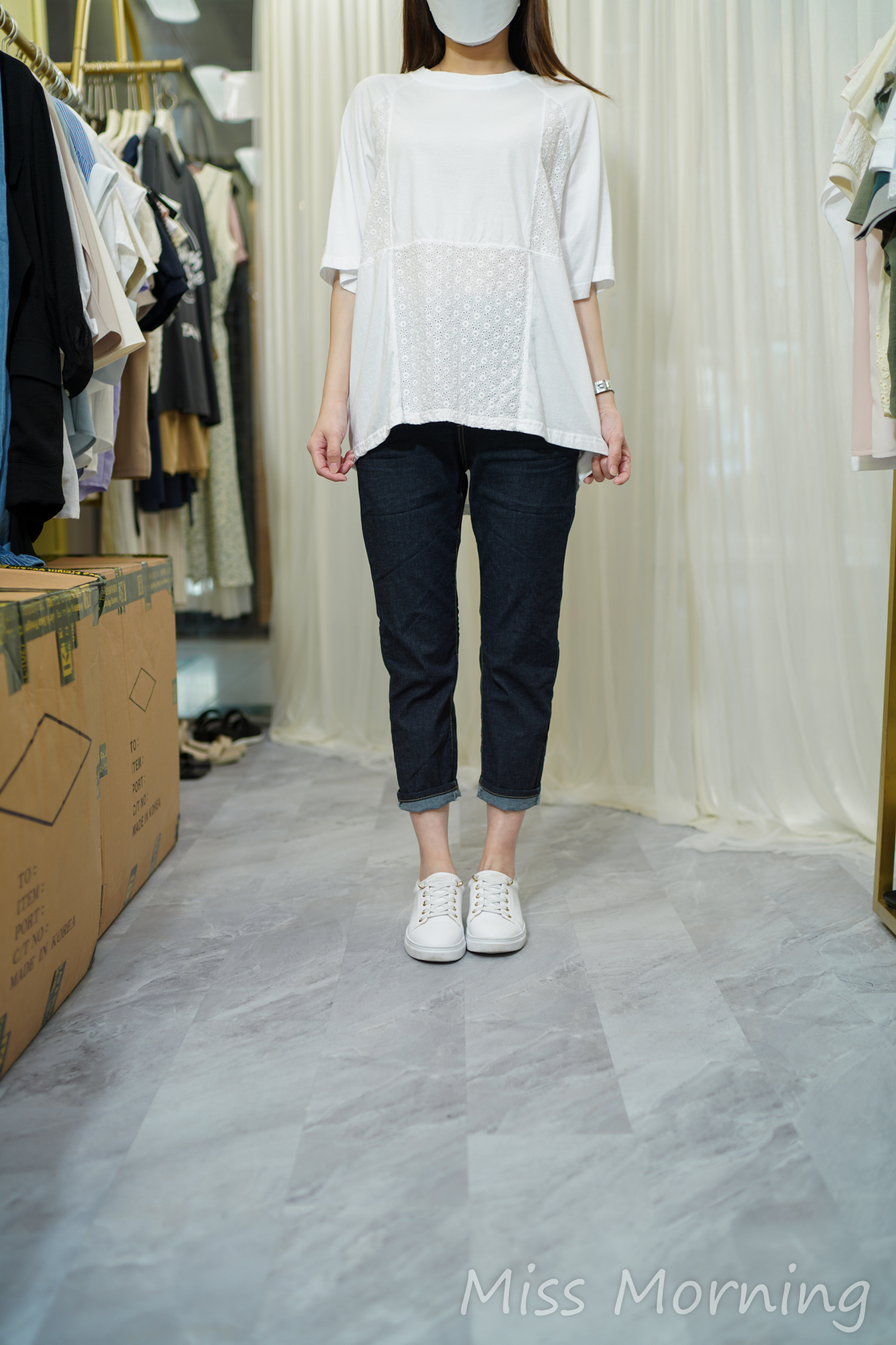 拼通花款上衣(14063)