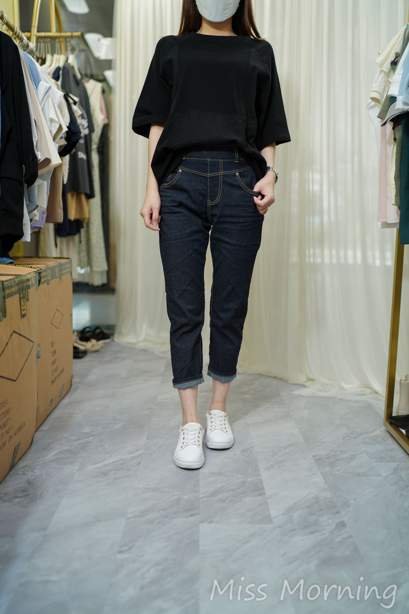 拼通花款上衣(14063)