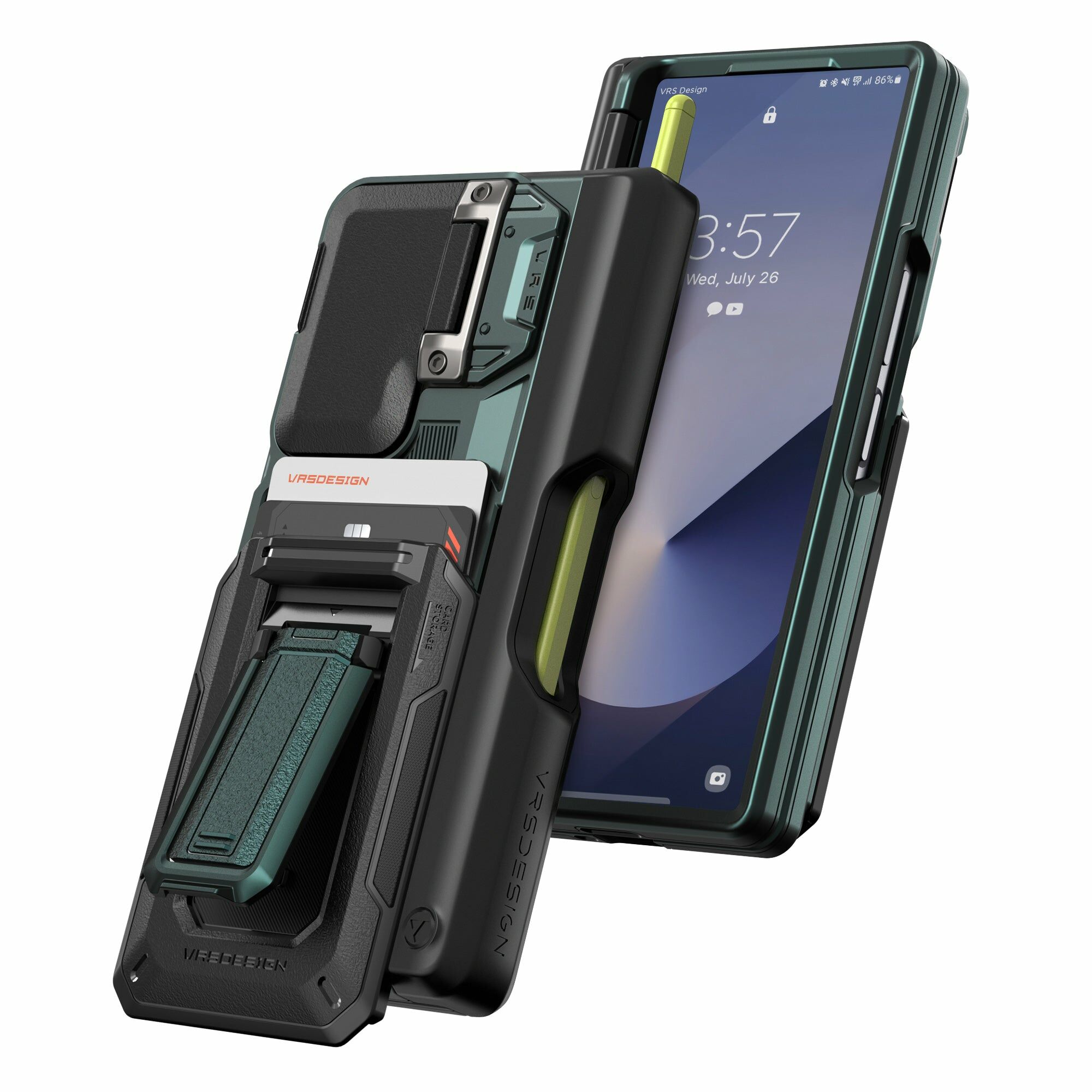 [筆槽/普通 鉸鏈蓋] VRS Design - D-Wallet Origin - Galaxy Z Fold 6 S Pen Case 筆槽支架卡槽高度防撞鉸鏈保護手機殼
