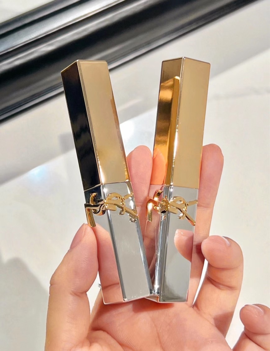 YSL 情人節限定 金銀管唇膏 兩色