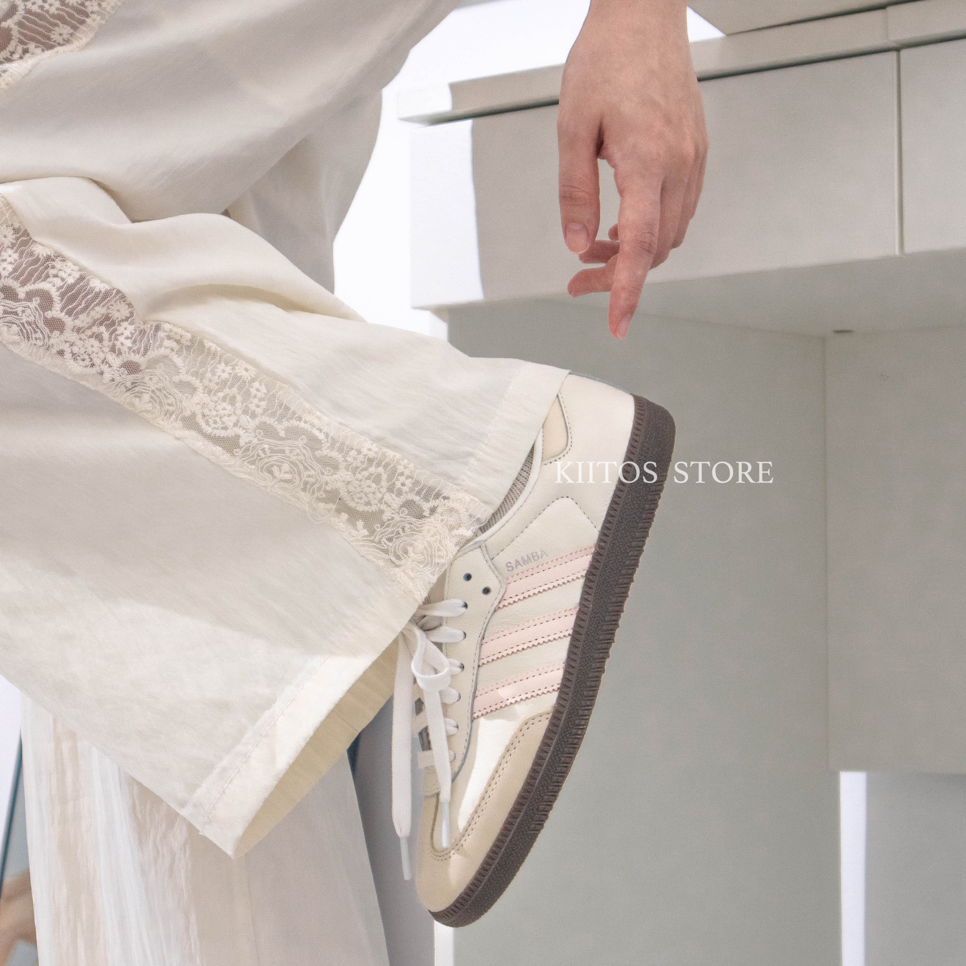 限量 Adidas Originals Samba OG 歐洲限定 奶茶櫻花粉 復古 德訓鞋 IH2751