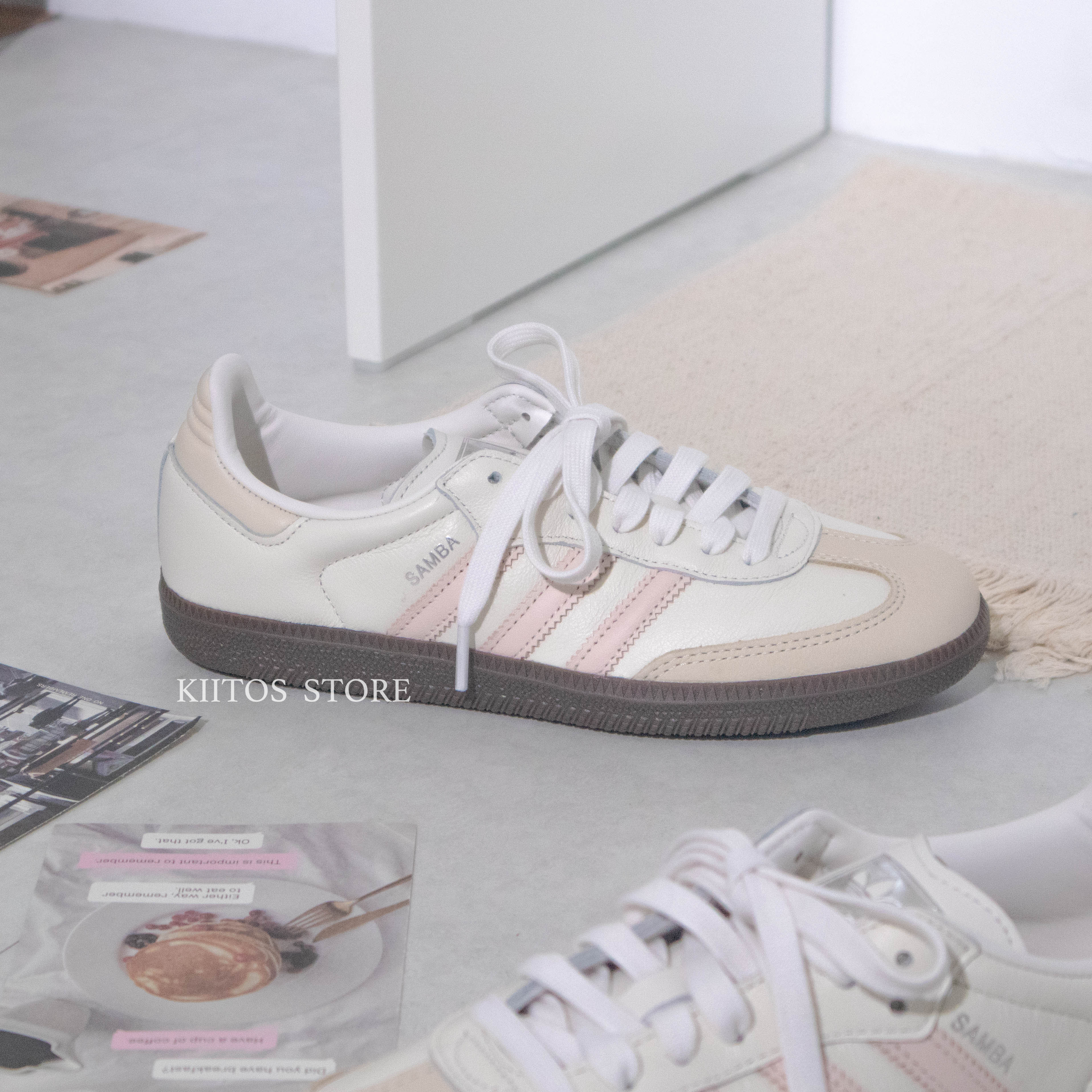 限量 Adidas Originals Samba OG 歐洲限定 奶茶櫻花粉 復古 德訓鞋 IH2751