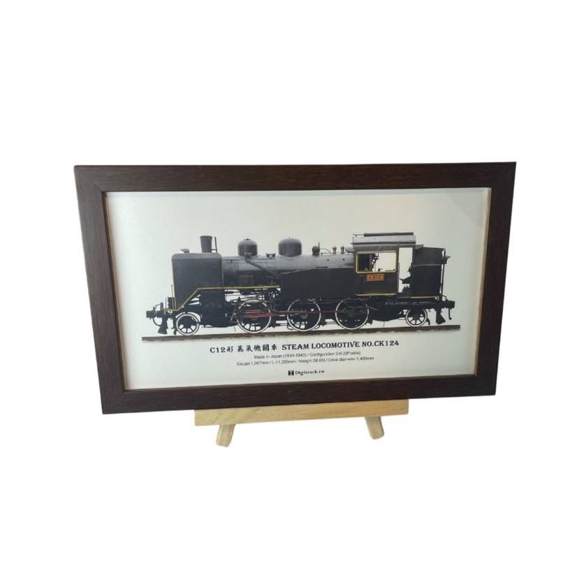 Digitrack C12形 CK124 蒸汽機關車圖像(木框+腳架)
