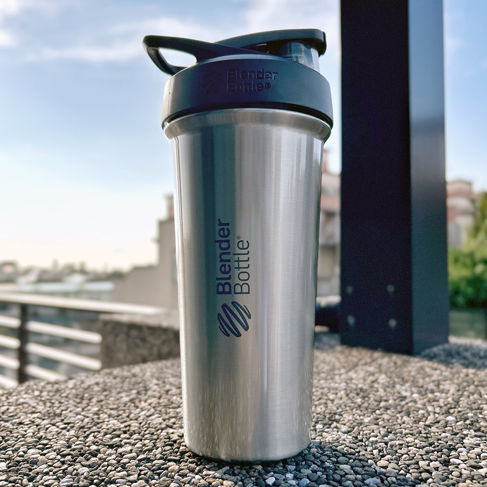 銀杯　純銀　計140g BlenderBottle® Strada™Sleek不鏽鋼｜25oz 搖搖杯｜星光銀