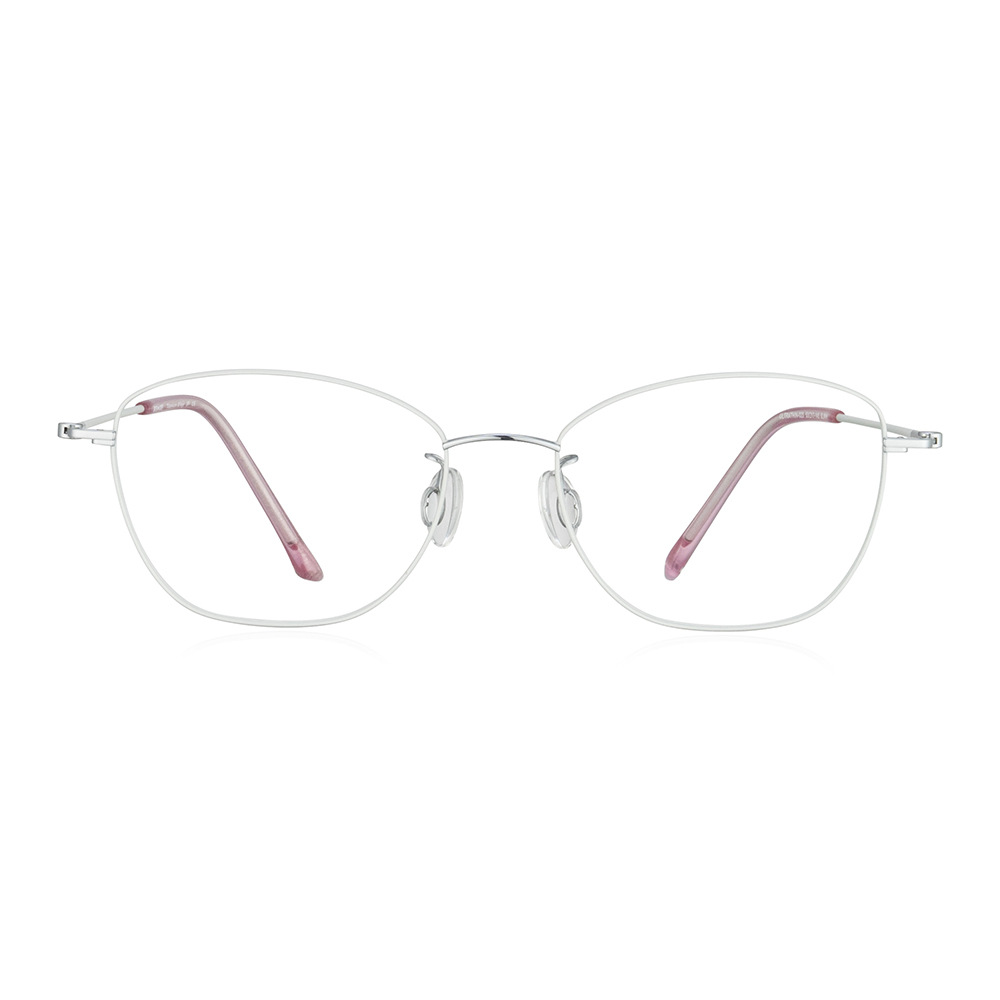 鈦金屬優雅魅力款方框眼鏡-兩色可選