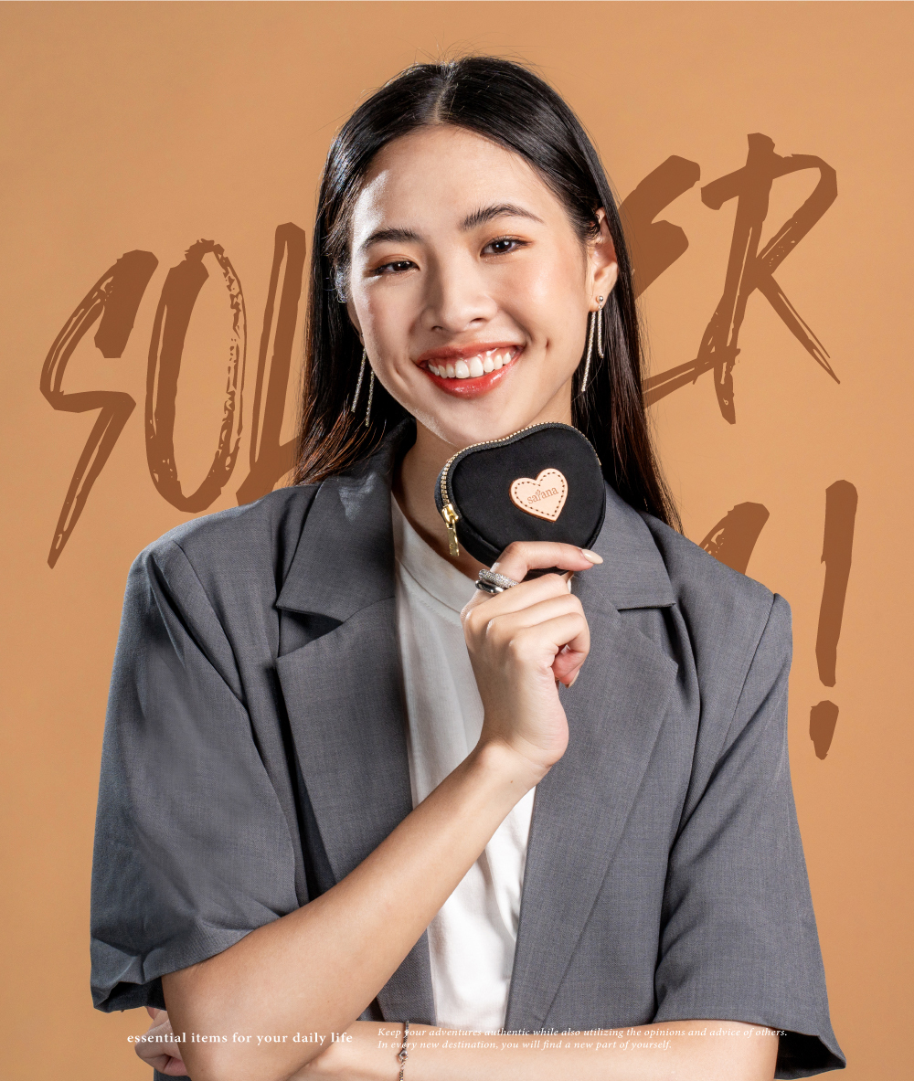 satana Soldier 趣淘愛心零錢包-亮黑色 SOS3190-711 形象照