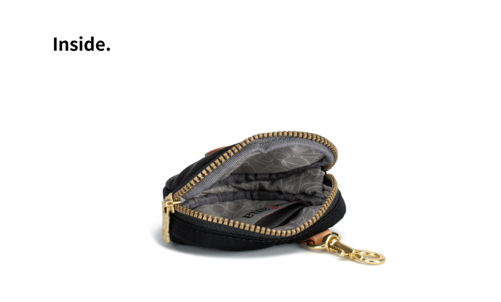 satana Soldier 趣淘愛心零錢包-亮黑色 SOS3190-711 內部隔層照