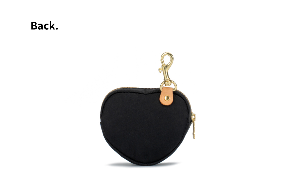 satana Soldier 趣淘愛心零錢包-亮黑色 SOS3190-711 背面照