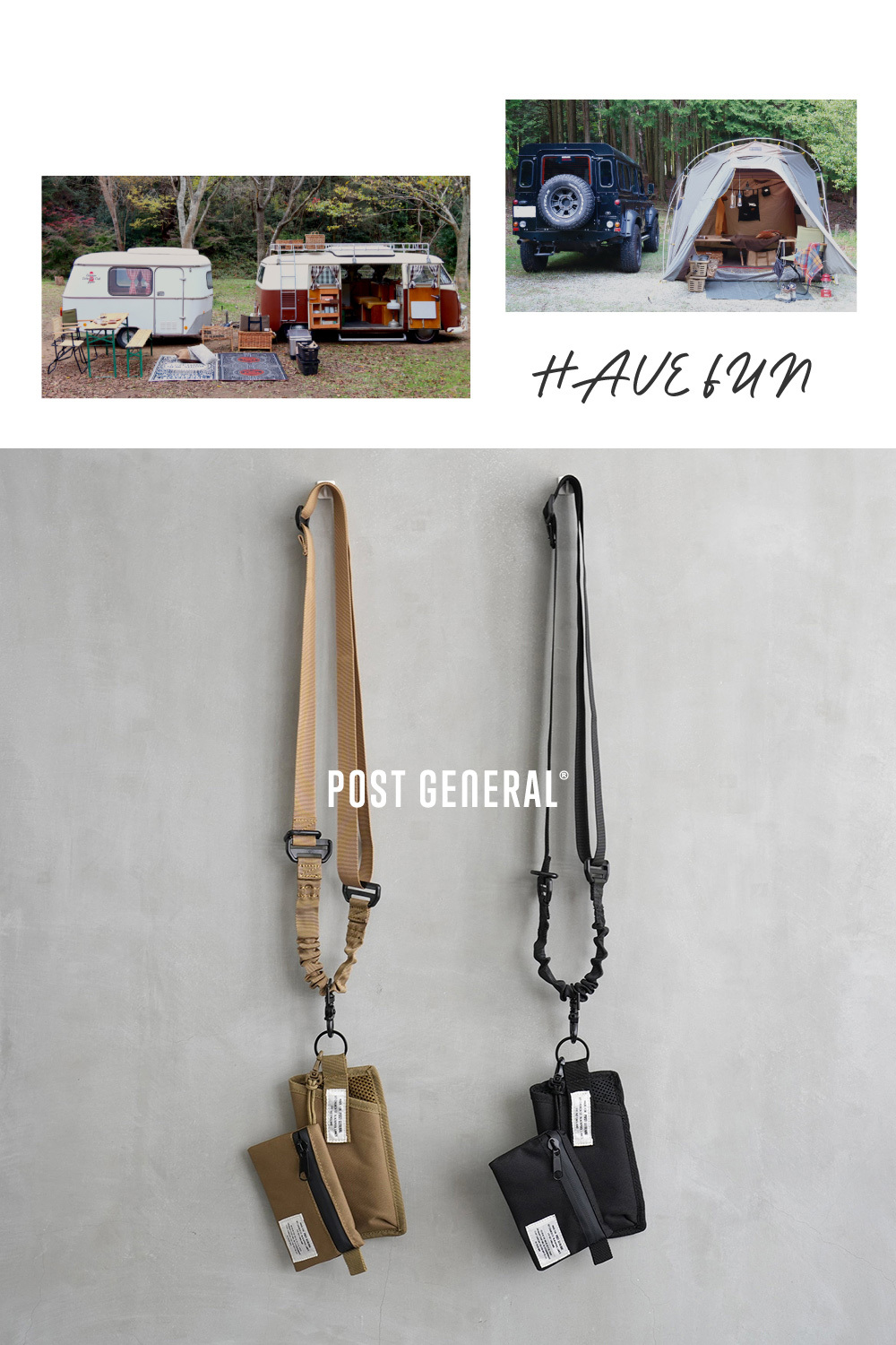 《Creer》POST GENERAL吊帶側背手機零錢包