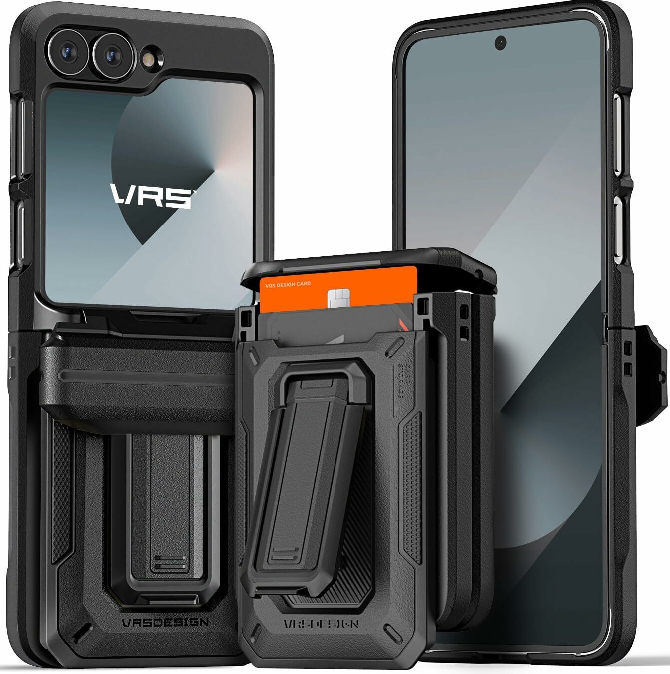VRS Design - D-Wallet Origin - Galaxy Z Flip 6 Case 高度防撞鉸鏈保護卡槽支架手機殼
