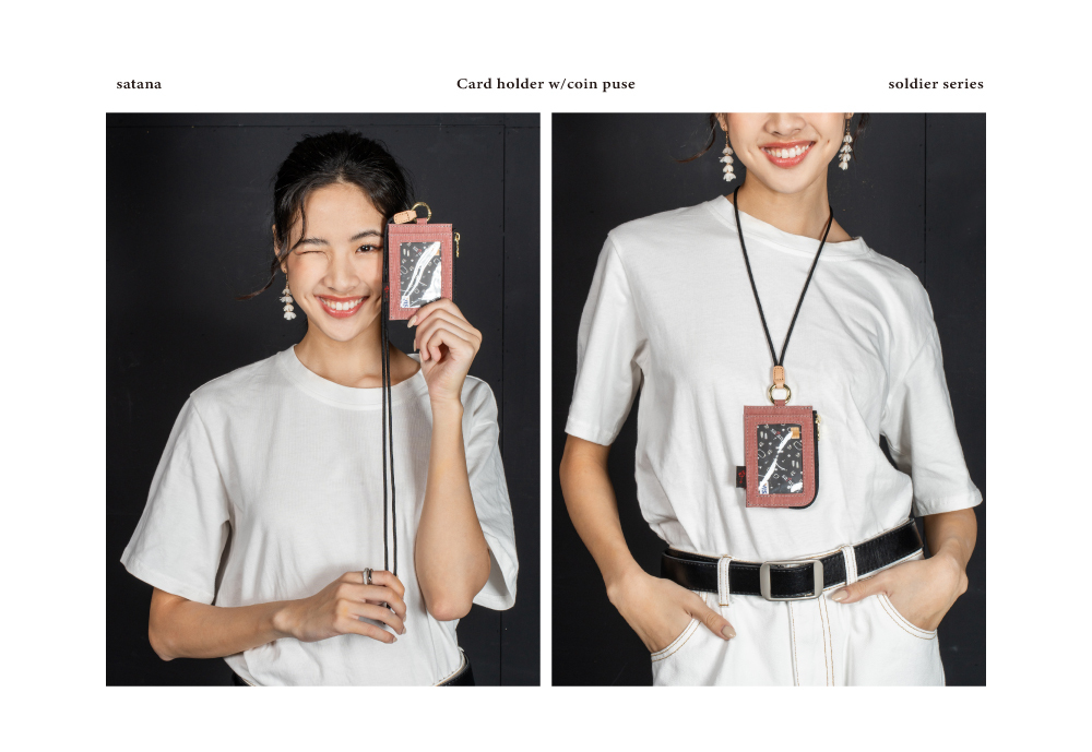 satana Soldier 趣淘證件零錢包-陶土紅 SOS3200-620 頸掛手拿兩用照