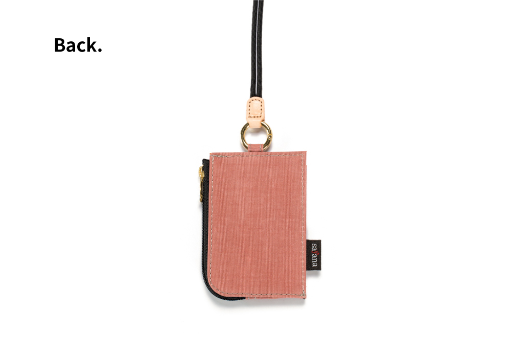 satana Soldier 趣淘證件零錢包-陶土紅 SOS3200-620 背面照