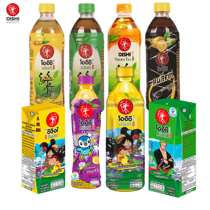 上好佳oishi綠茶、紅茶、檸檬紅茶、玄米綠茶 蜂蜜綠茶鋁箔包 航海王包裝