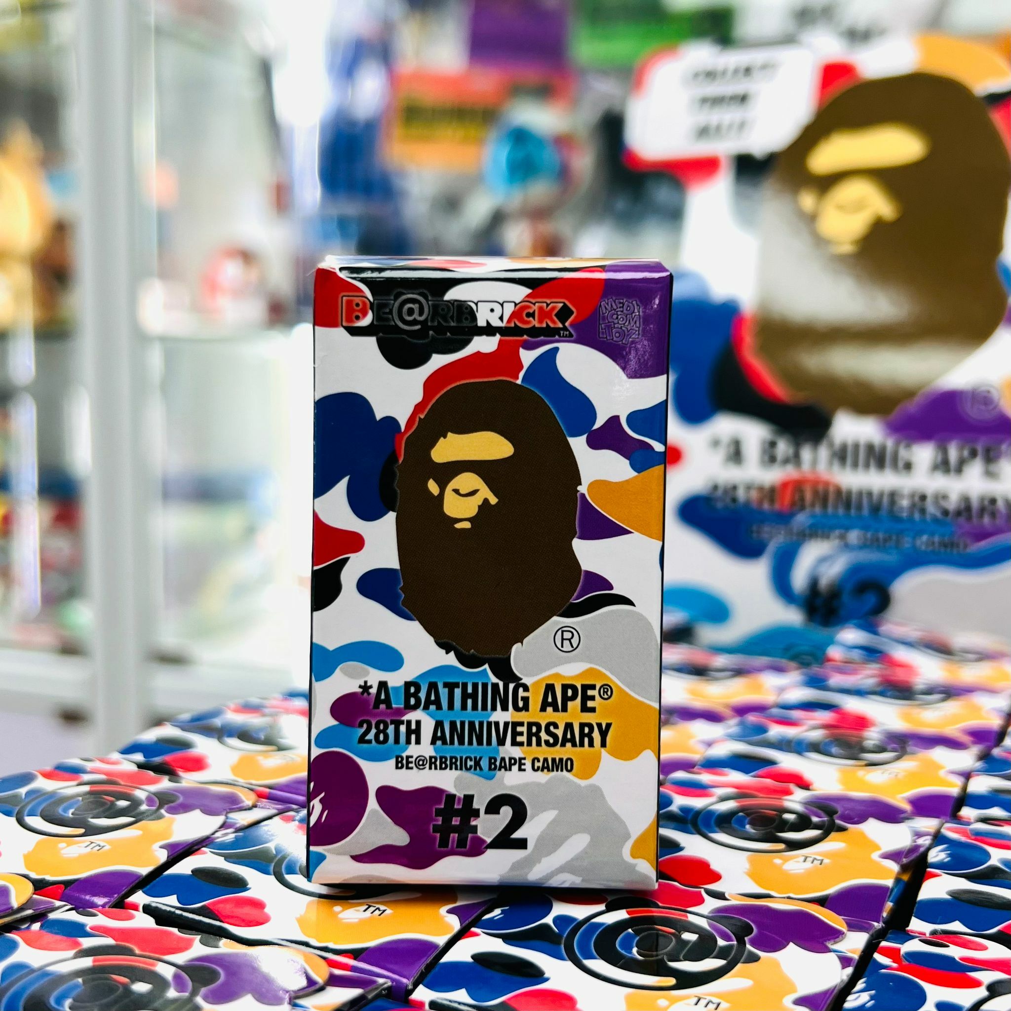 Be@rbrick A BATHING APE(R) 28TH ANNIVERSARY BAPE CAMO #2 Binld Box