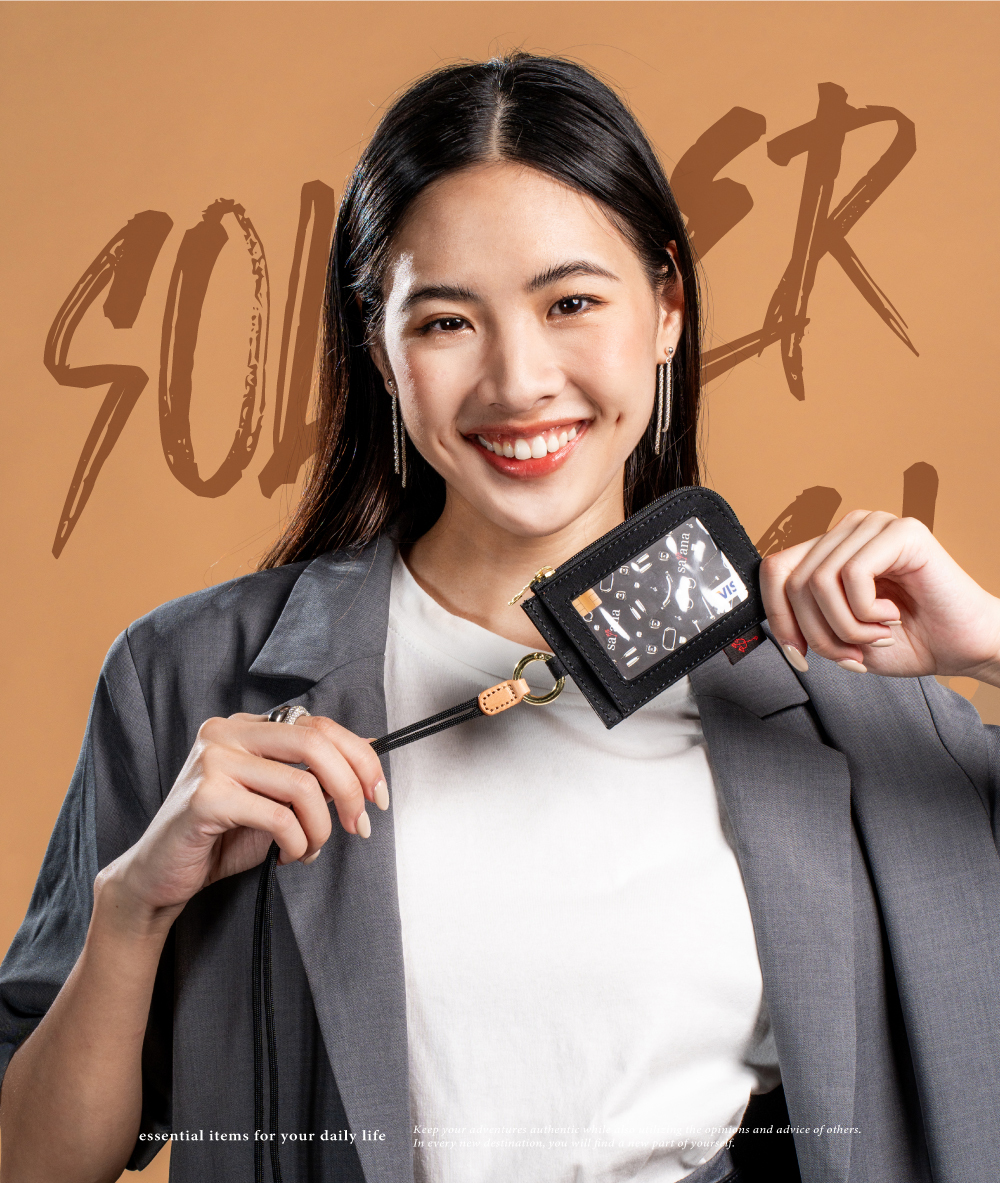 satana Soldier 趣淘證件零錢包-亮黑色 SOS3200-711 形象照