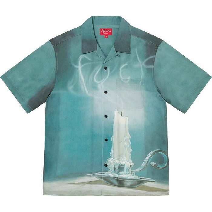 2021SS SUPREME dan colen rayon SS shirt fuck 蠟燭 短袖 襯衫