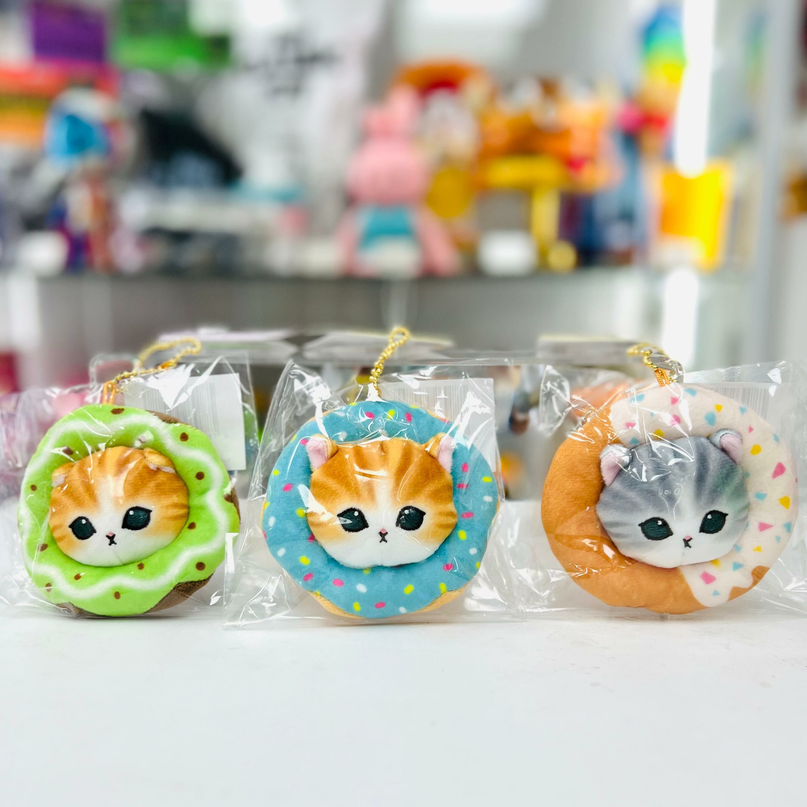 Mofusand 甜甜圈 Keychain(Blue/Green/Pink)