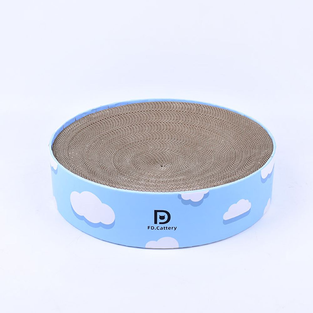 喵仙兒-圓形貓抓窩 中型貓抓窩-綿綿雲朵/嫩嫩貓爪-Medium