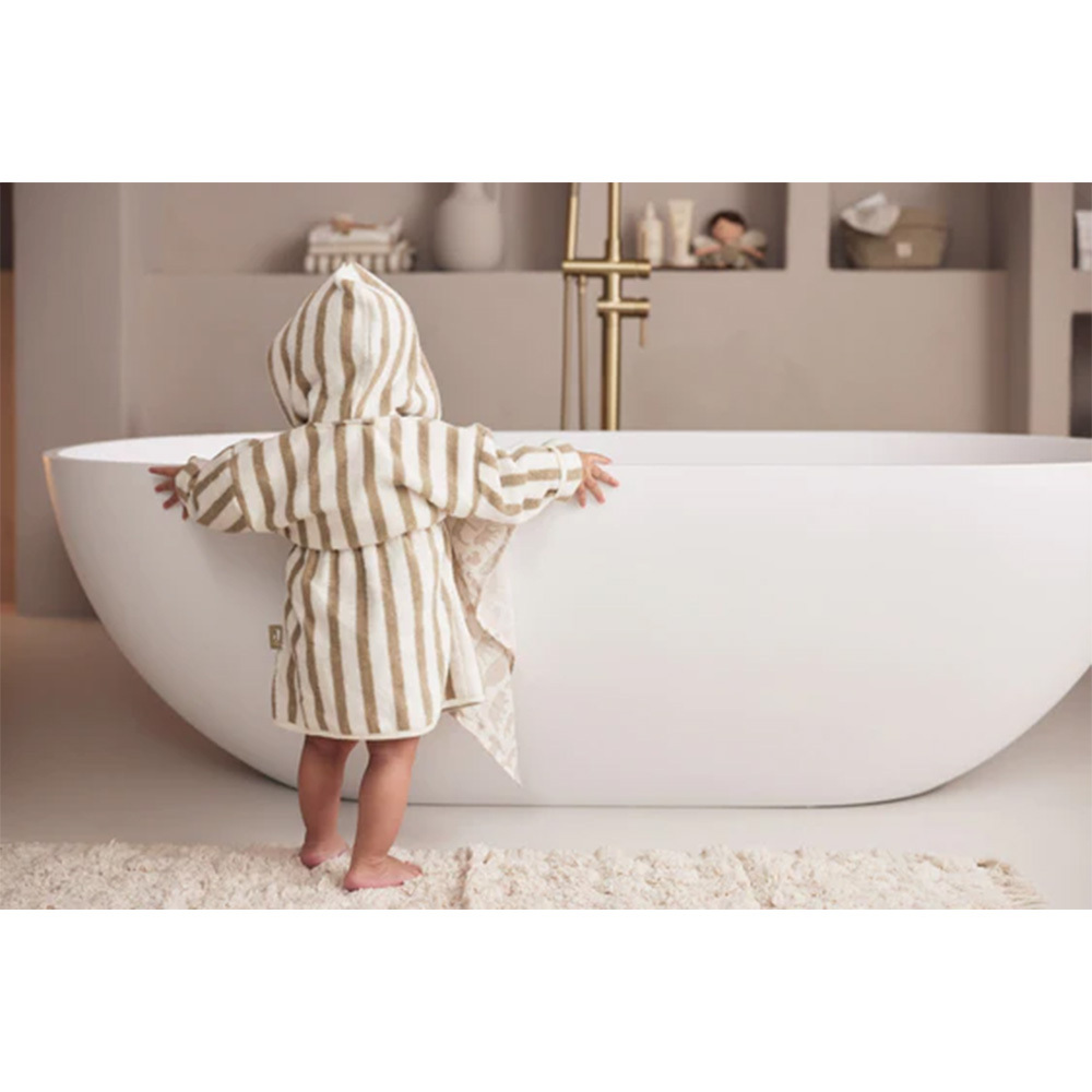 荷蘭Jollein 連帽浴袍-Olive Green(1-2Y)