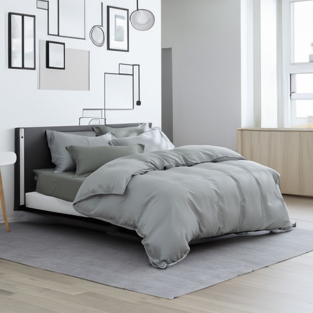 60支天絲｜100%萊賽爾｜雙色配｜迷霧綠ｘ淺米綠 綠境