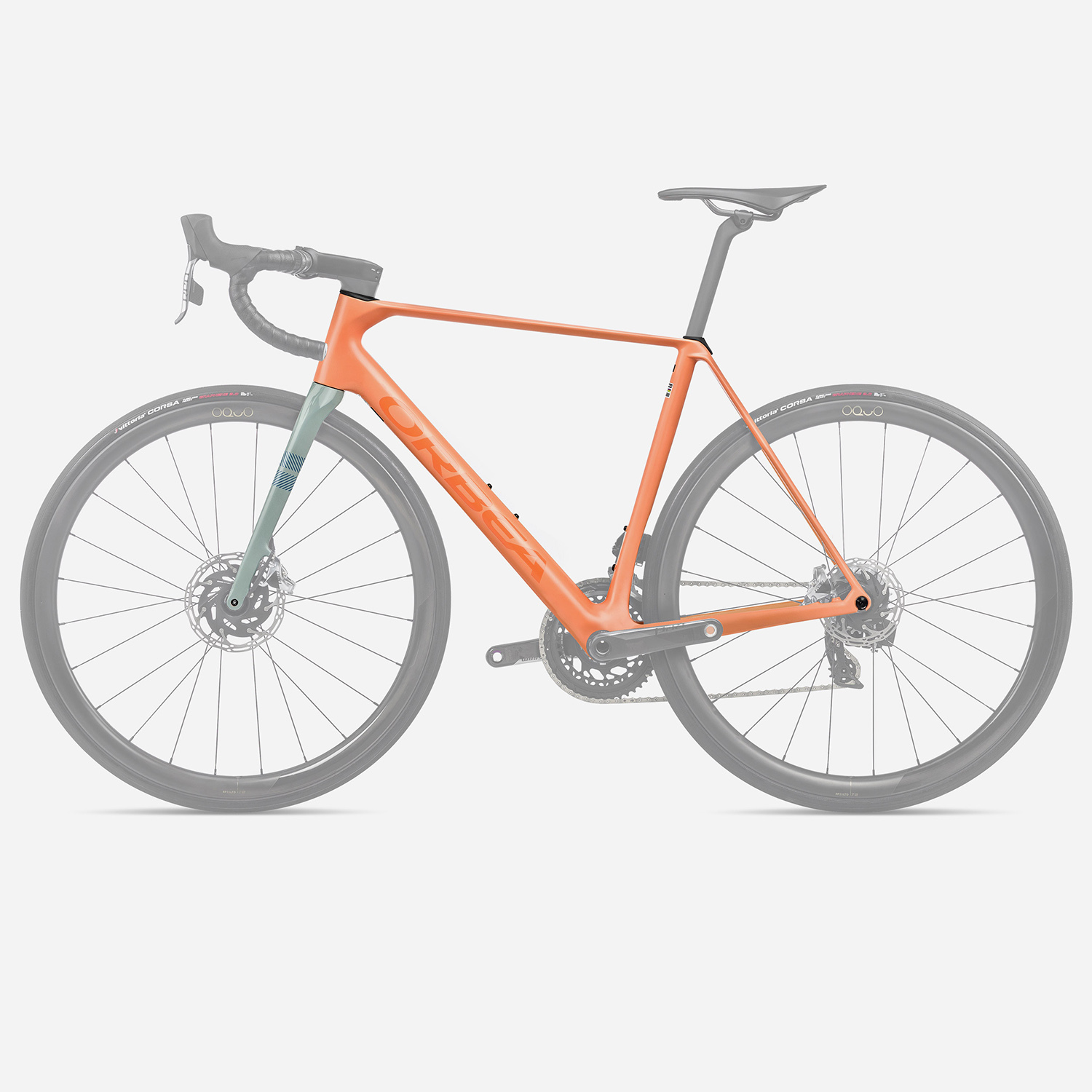 Orbea ORCA OMX 公路自行車車架 Orange Cloud/Stone Blue #R901