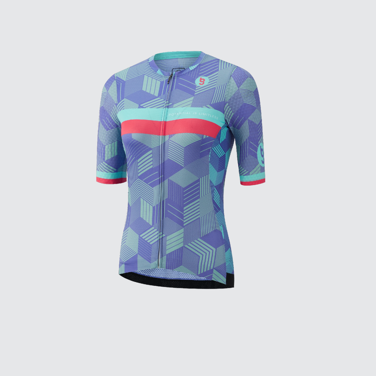 BG Sports Pinnacle Totem Lilac 女裝短袖單車衣 Red