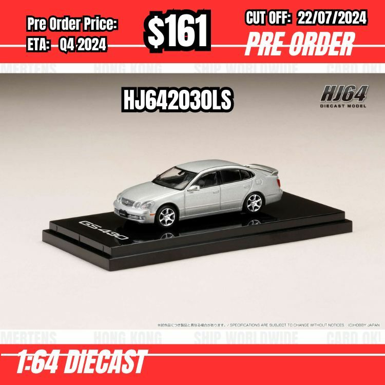 PO-$161 * Hobby Japan * 1:64 Lexus GS430 SILVER METALLIC HJ642030LS [OD16/07]