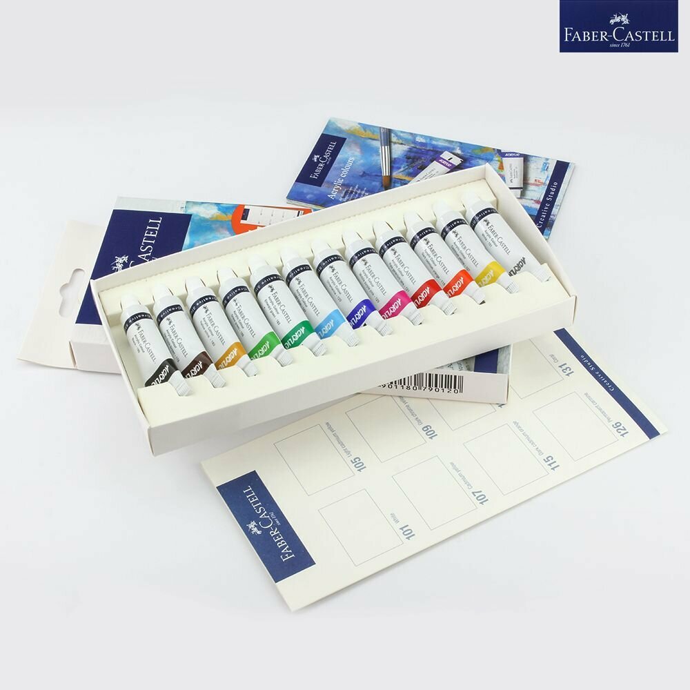 輝栢嘉 - 德國Faber塑膠彩12色 (20毫升x12支裝) #379212《香港行貨》