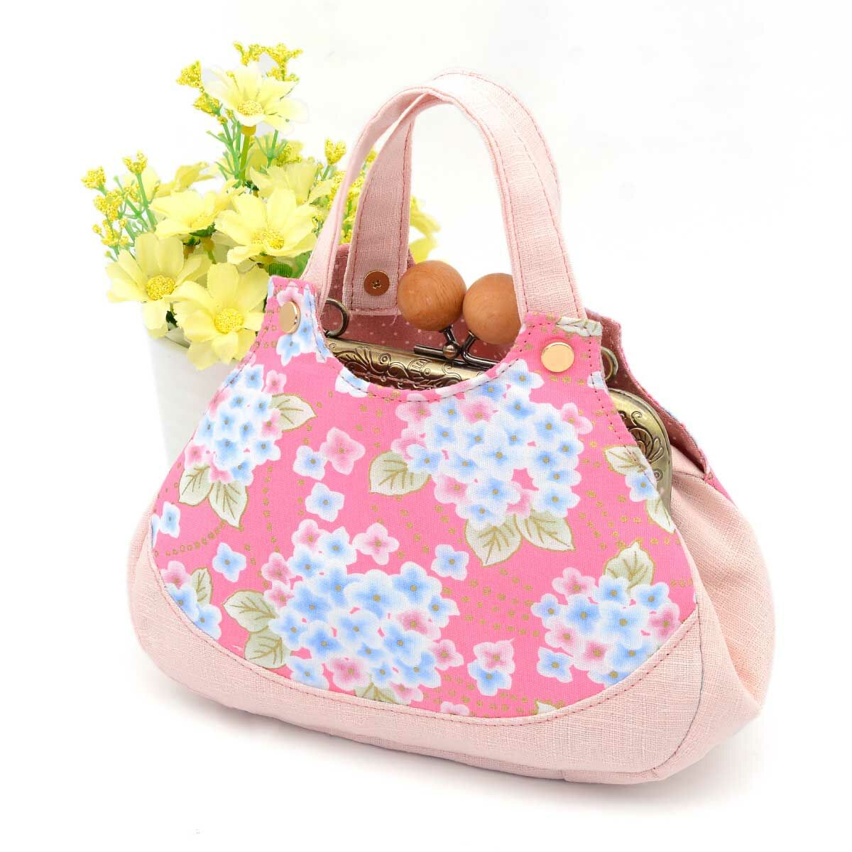 12.5公分ㄇ形花邊木珠口金【贈三層口金小提包紙型】