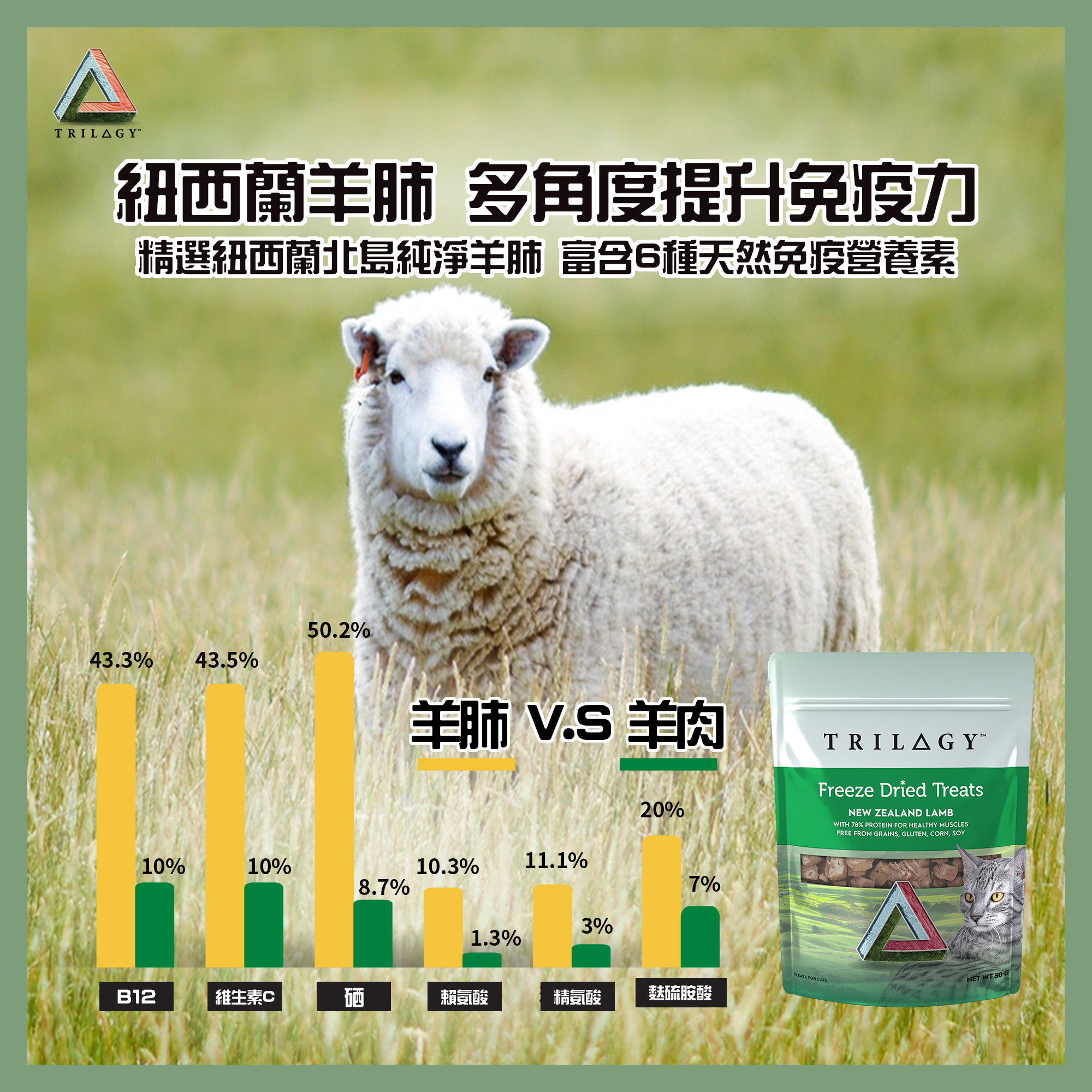 Trilogy™ 奇境 – 羊肺口味凍乾零食 50g