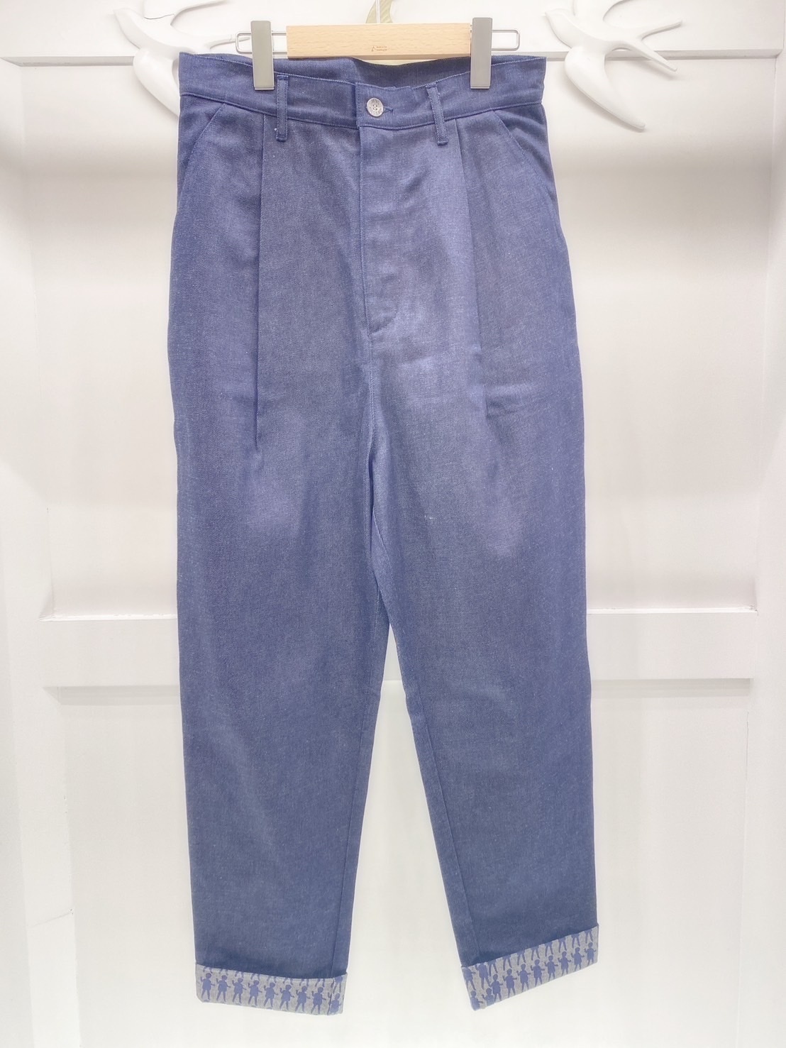 薄荷經典圖繪牛仔褲